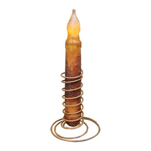 Front. BreeBe - Rusty Spiral Taper Stand - Brown.