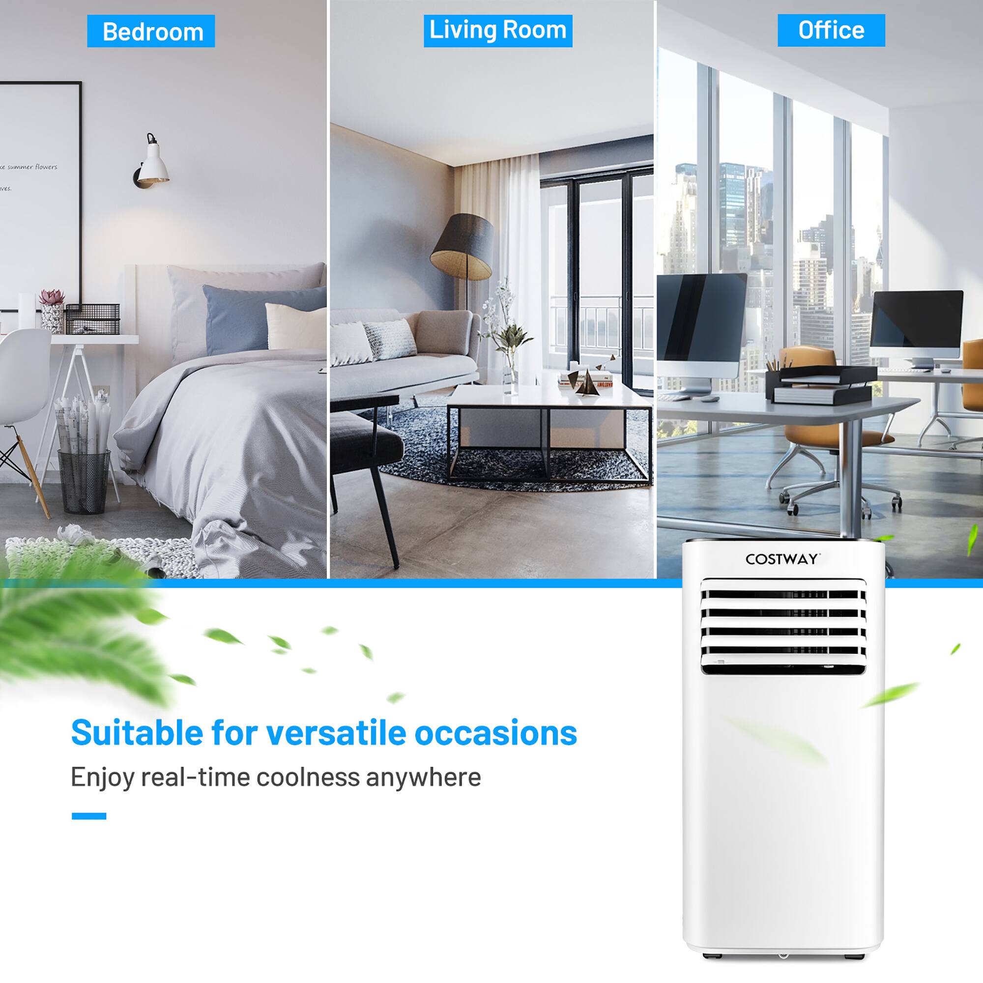 Bedroom Living Room Office - Suitable for versatile occasions - Enjoy real-time coolness anywhere - COSTWAY