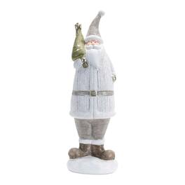 BreeBe - Santa with Tree Figurine - White, Green