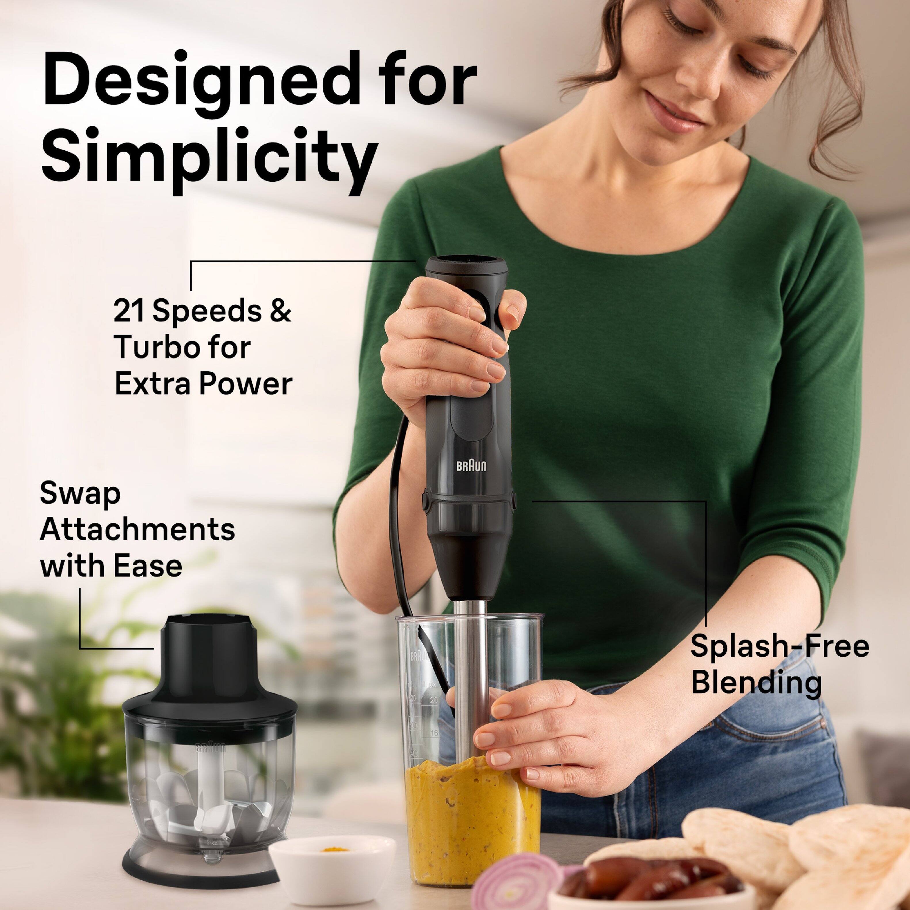 Braun MultiQuick 5 Vario 21 Speed Hand Blender with Whisk & Mini Food ...