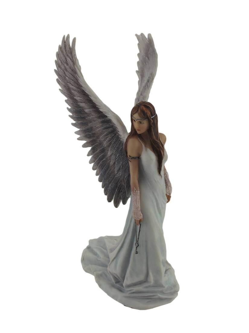 Alt View 1. Veronese Design - Anne Stokes `Spirit Guide` Angel Statue 9 1/2 In. - Black.