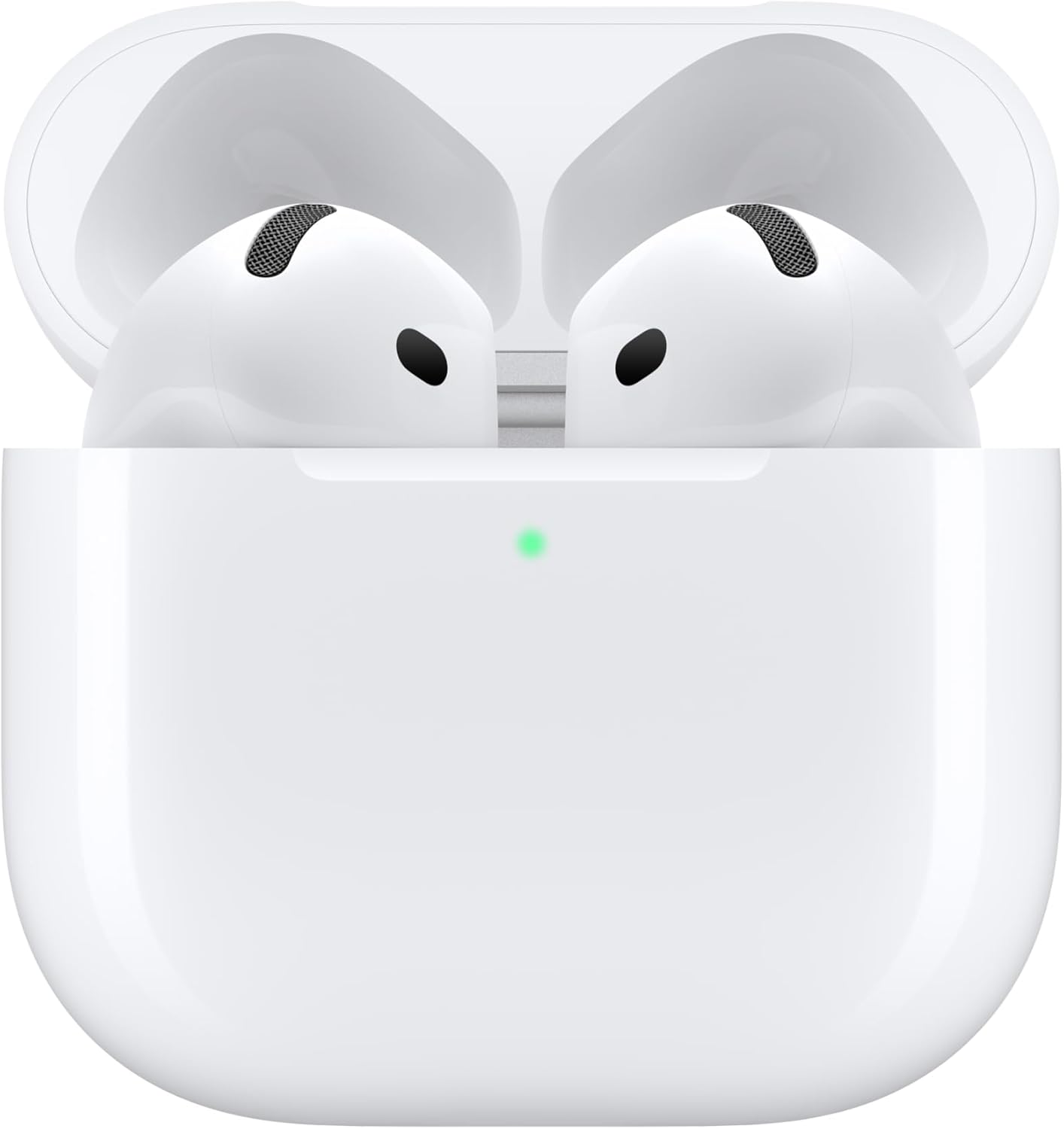 Angle. Apple - Apple AirPods 4 Wireless Earbuds with Active Noise Cancellation, USB-C Charging Case, MightySkins Code - MXP93LL/A.
