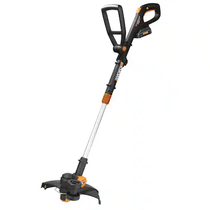 WORX - 20V 12" Cordless Straight Shaft Grass Trimmer (1 x 2.0 Ah Battery and 1 x Charger) - Black