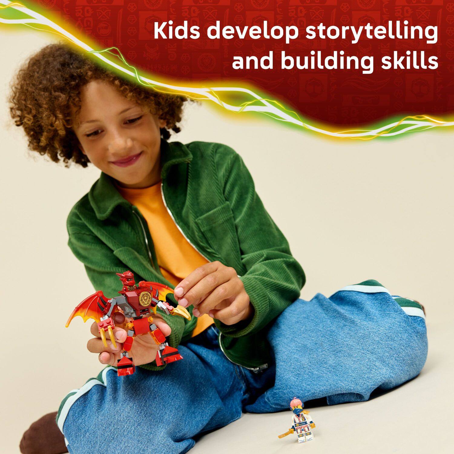 Kids develop storytelling and building skills