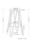 Alt View 16. Simpli Home - Simeon Industrial Metal 26 inch Metal Counter Height Stool with Wood Seat (Set of 2) in Natural / Black - Natural / Black.