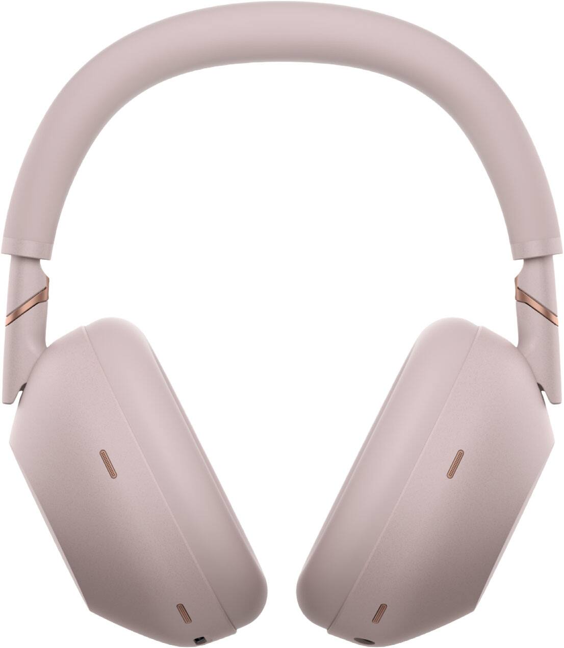 Angle. Sony - WH-1000XM6- Best Wireless Noise Cancelling Headphones - Sand Pink.