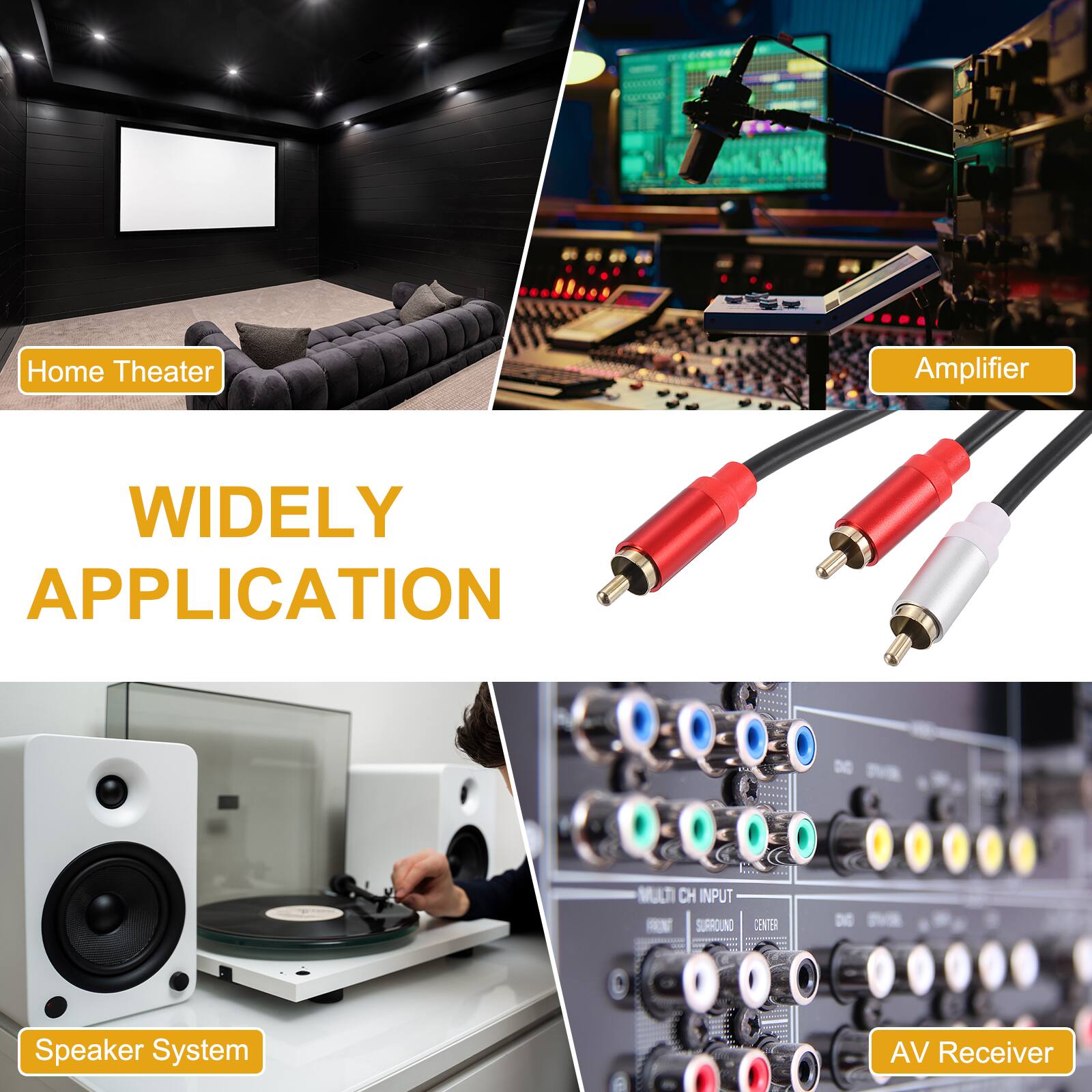 Home Theater Amplifier  
WIDELY APPLICATION  
MULTI CH INPUT & SURROUND CENTER - DE Speaker System AV Receiver