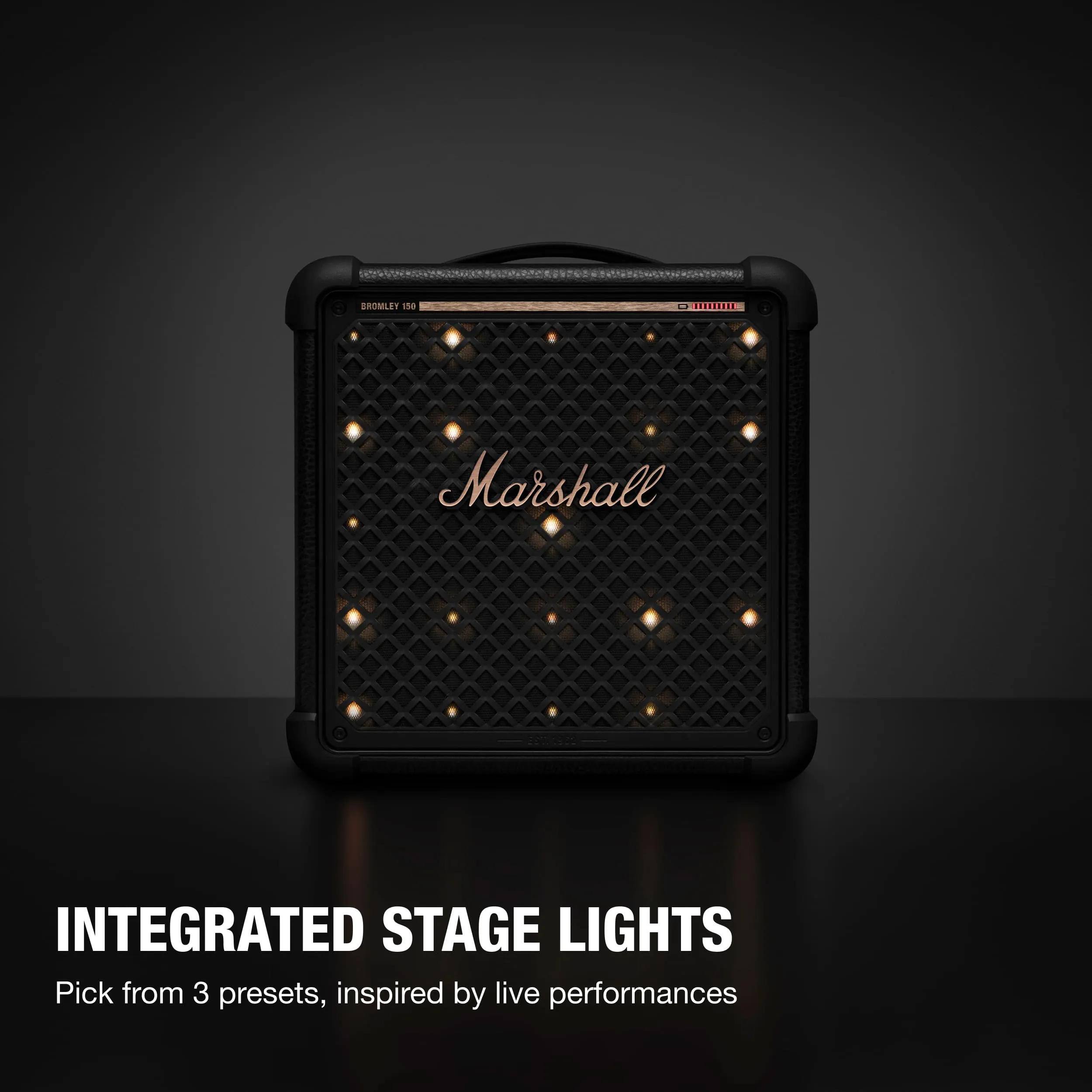 BROMLEY 158

Marshall

INTEGRATED STAGE LIGHTS

Pick from 3 presets, inspired by live performances