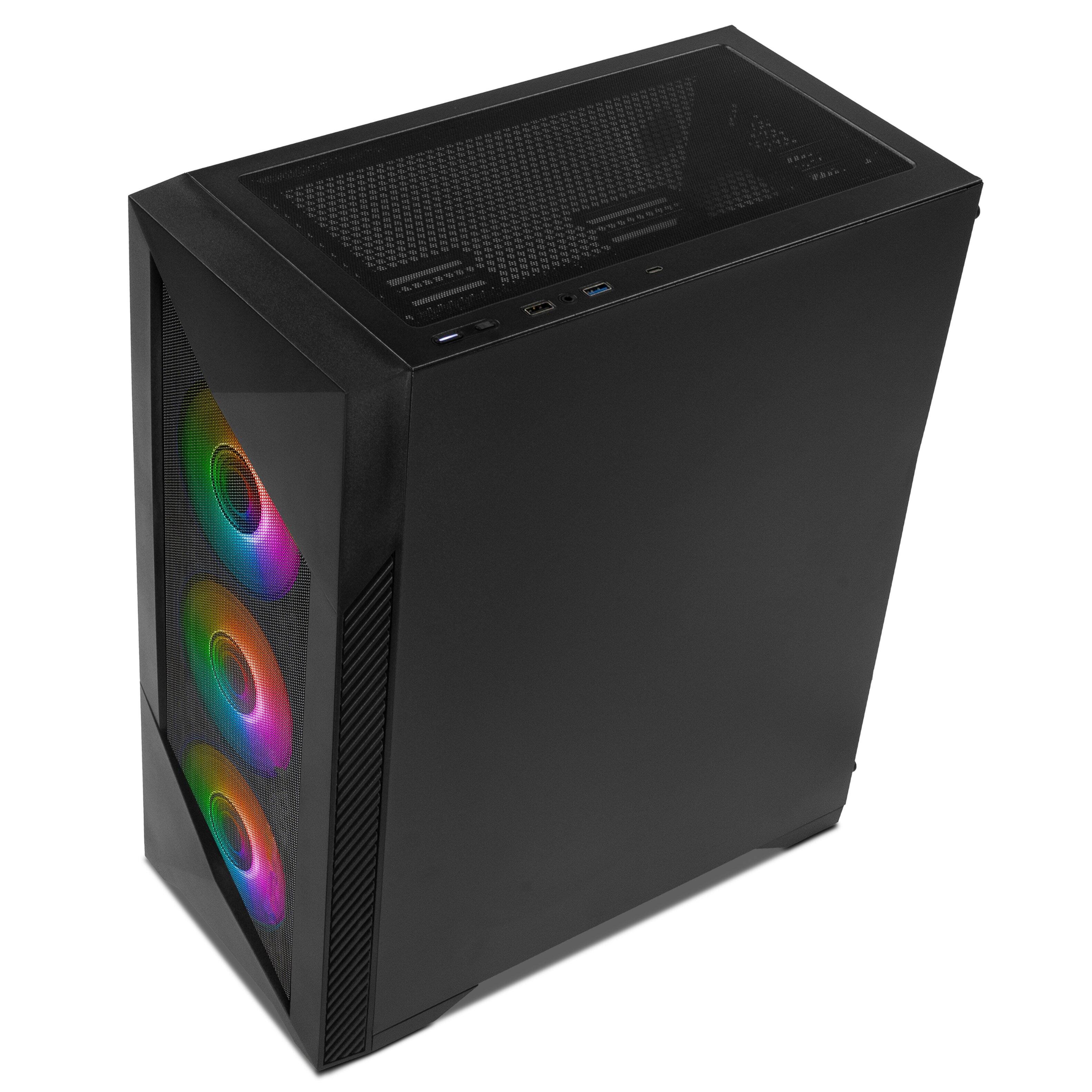Alt View 2. YEYIAN - YEYIAN Gaming PC. Intel Core i5 14400F, NVIDIA RTX 5060 8GB GDDR7, 1TB NVMe, 16GB DDR5, 650W 80+ Gold. YPI-ED44F0B-5601U.