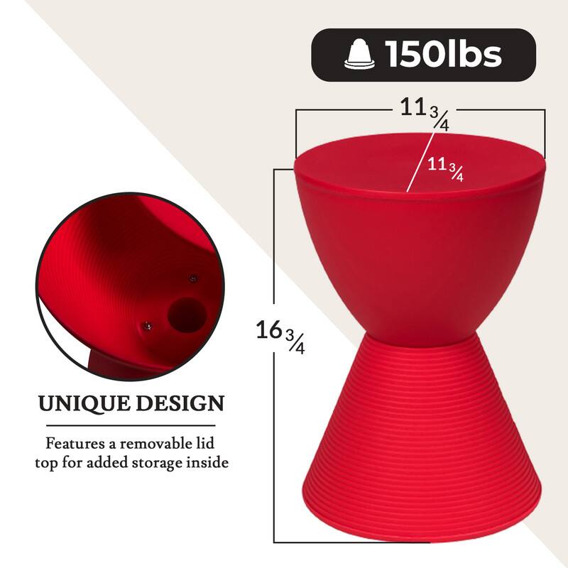 150 lbs

11 3/4

11 3/4

16 3/4

UNIQUE DESIGN

Features a removable lid top for added storage inside