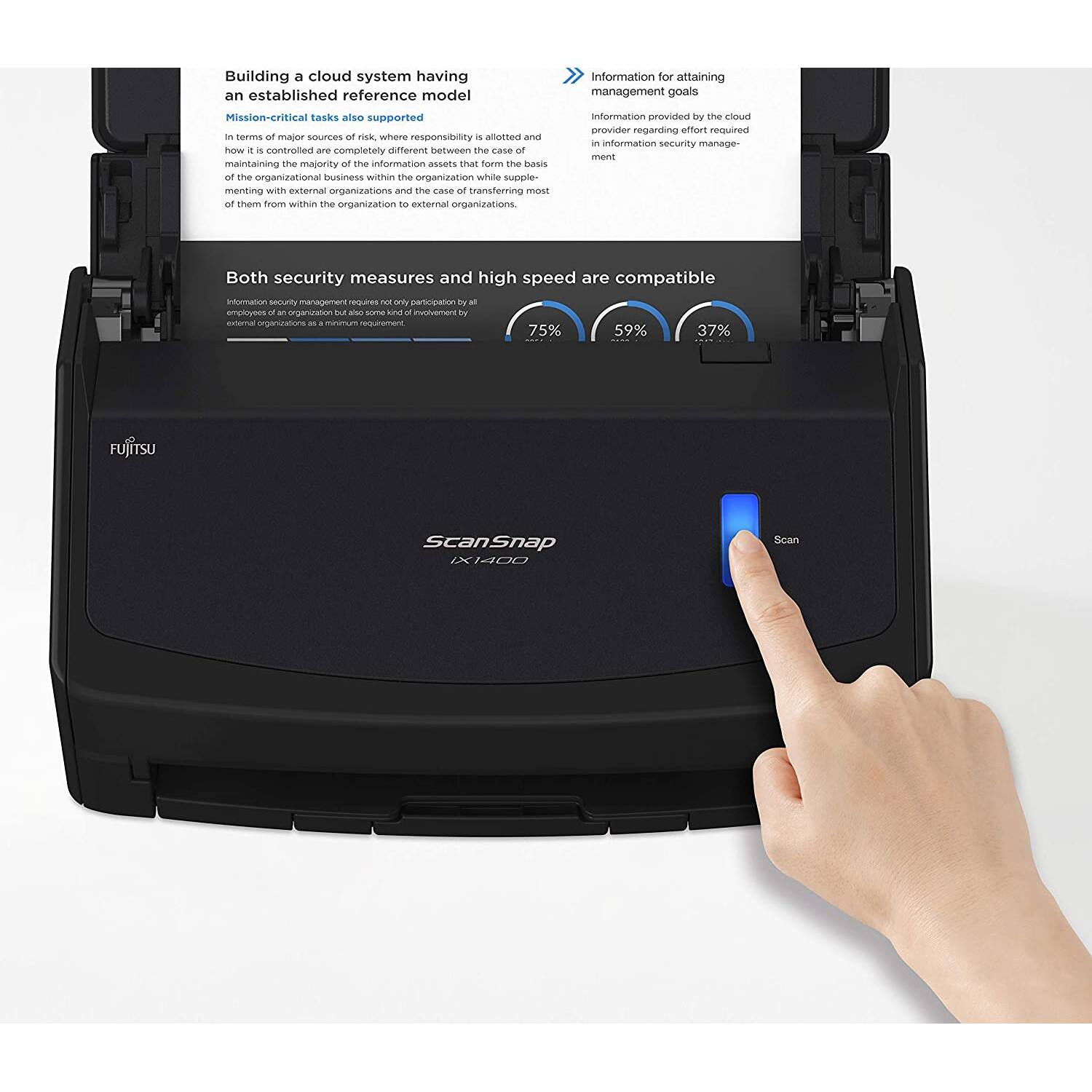 Ricoh ScanSnap iX1400 Simple One Touch Button Document Scanner for