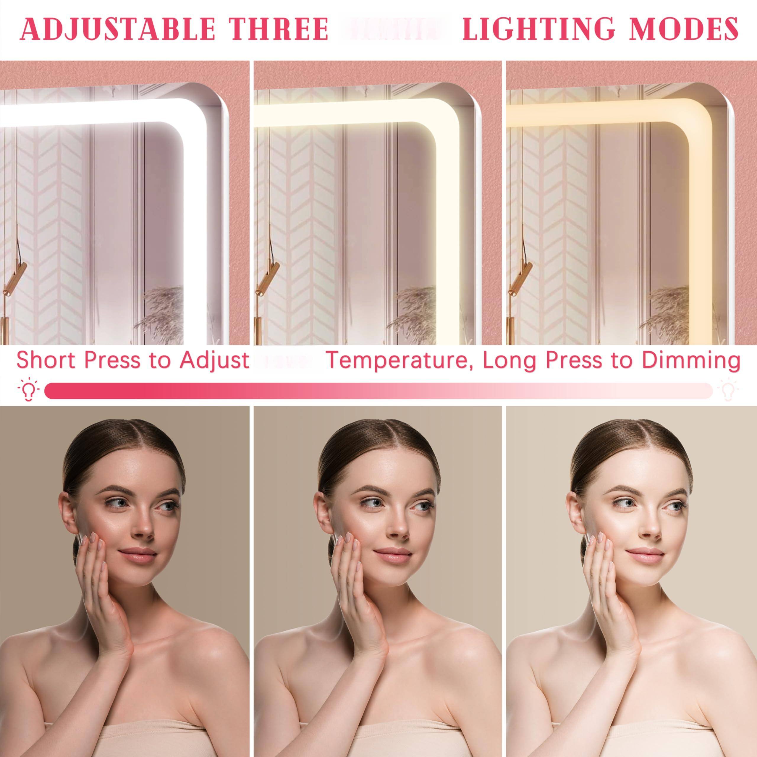 ADJUSTABLE THREE LIGHTING MODES

Short Press to Adjust Temperature, Long Press to Dimming