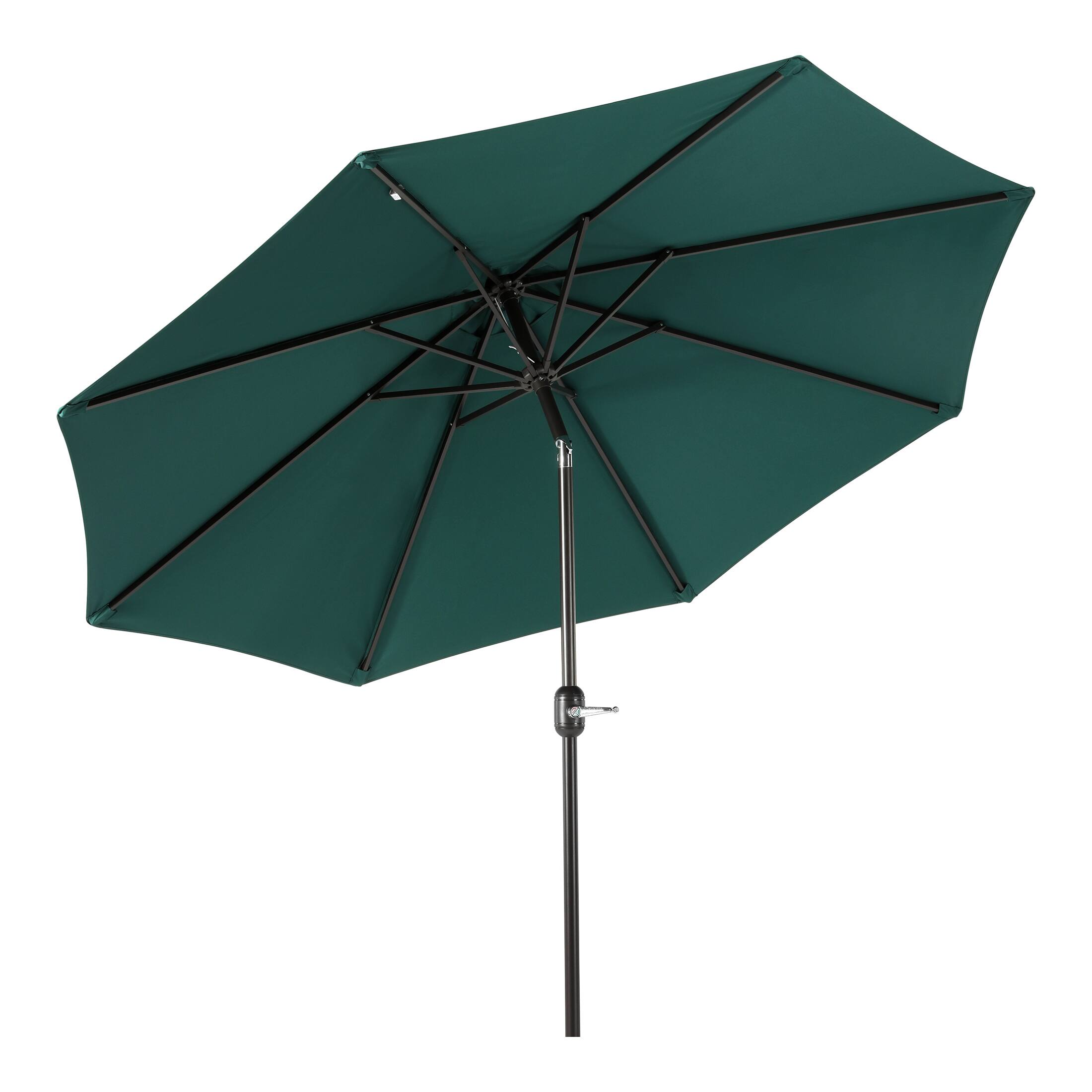 Back. WestinTrends - WestinTrends Paolo 9 ft. Patio Table Umbrella with tilt and crank features - Dark Green.