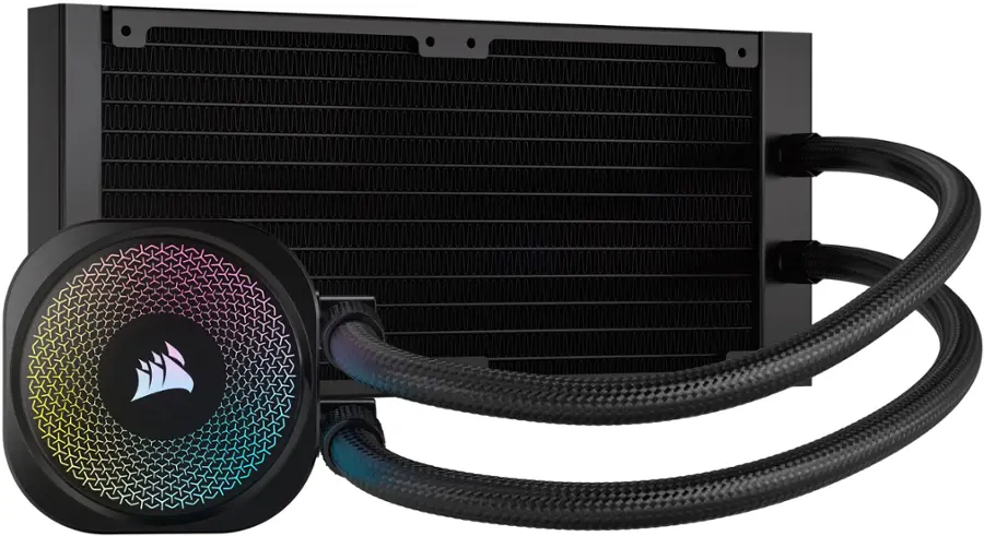 Alt View 16. CORSAIR - iCUE LINK TITAN 240 RX Liquid CPU Cooler with RGB Lighting - Black.