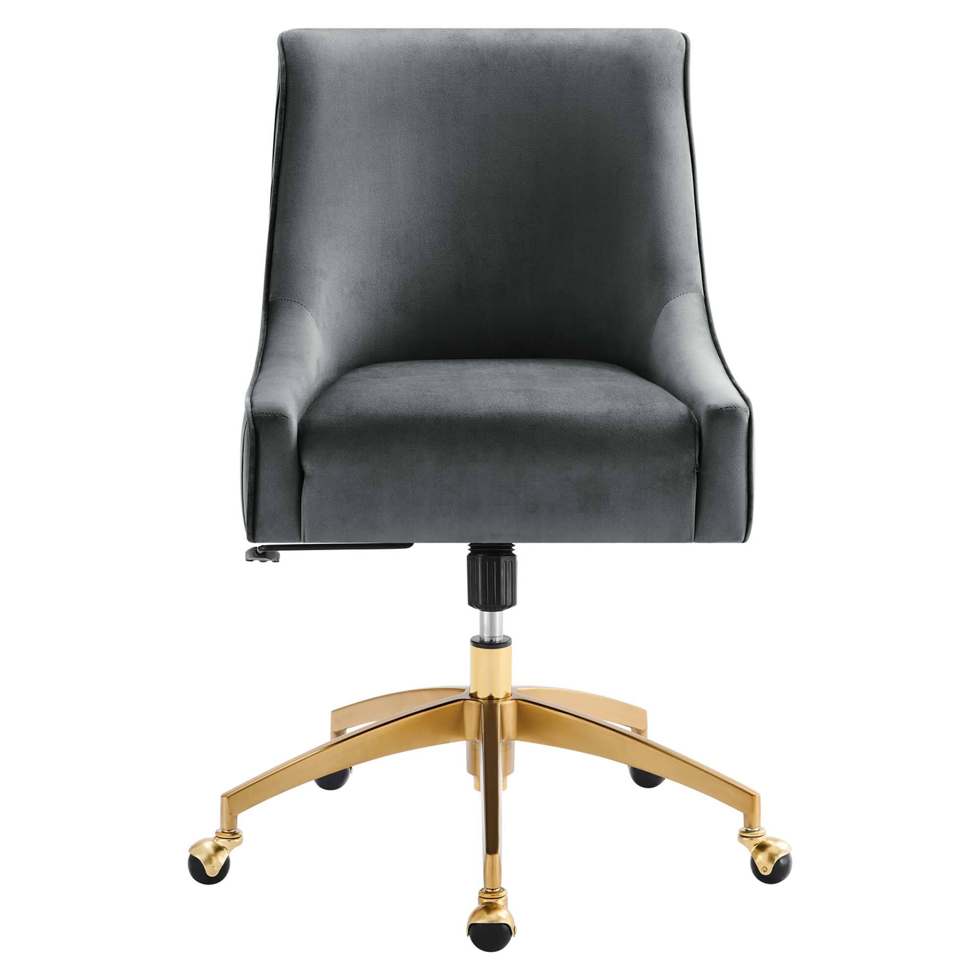 Alt View 1. Modway - Discern Performance Velvet Office Chair by Modway - Gray.