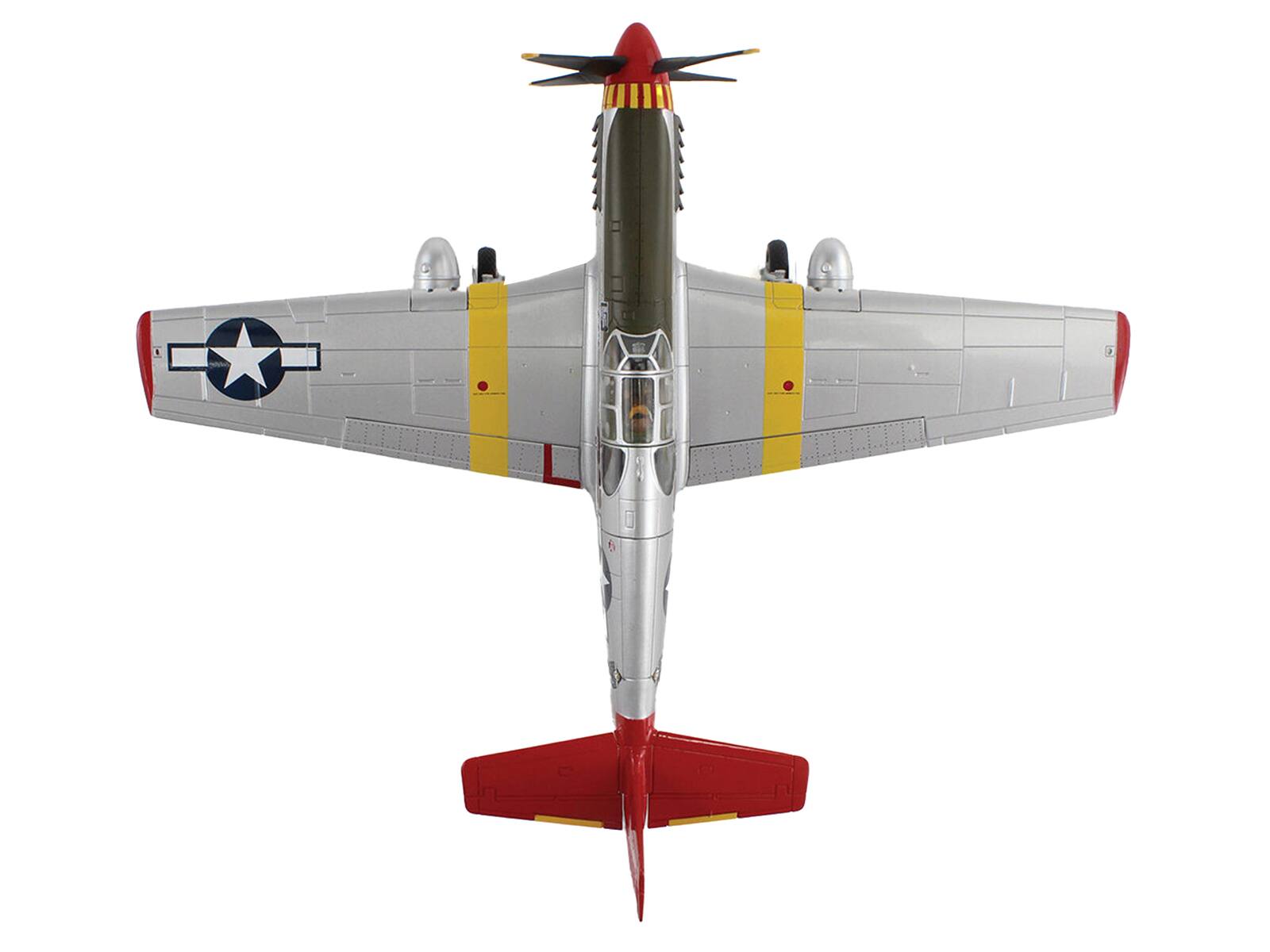 Back. Hobby Master - North American P-51C Mustang "Alice-Jo Capt. Wendell Pruitt 302nd FS Italy 1945" USAAF 1/48 Diecast Model - Multicolor.
