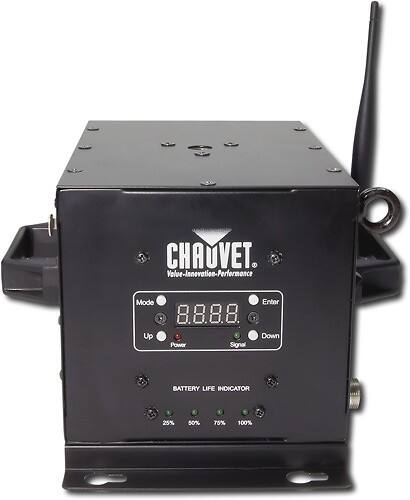 Front Standard. Chauvet Lighting - Satellite DFI Cordless Battery Pack for Satellite-Ready Light Fixtures - Black.
