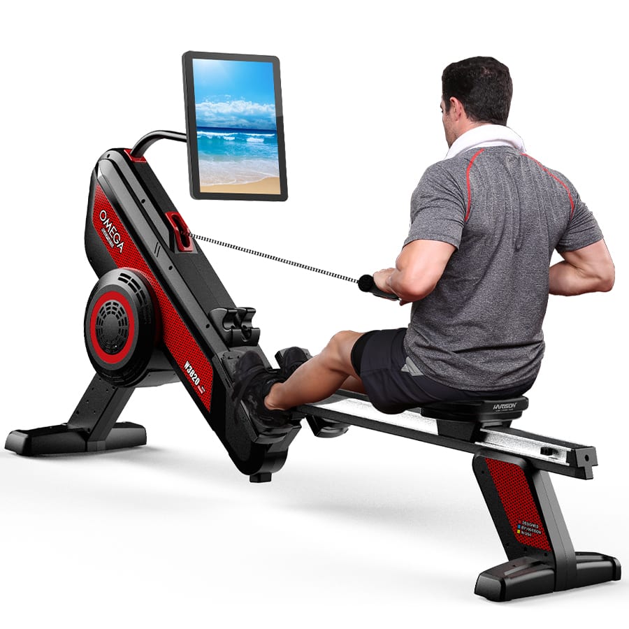 HARISON - HR-W3820 Track Rowing Machine Ultimate Fitness Solution - Black