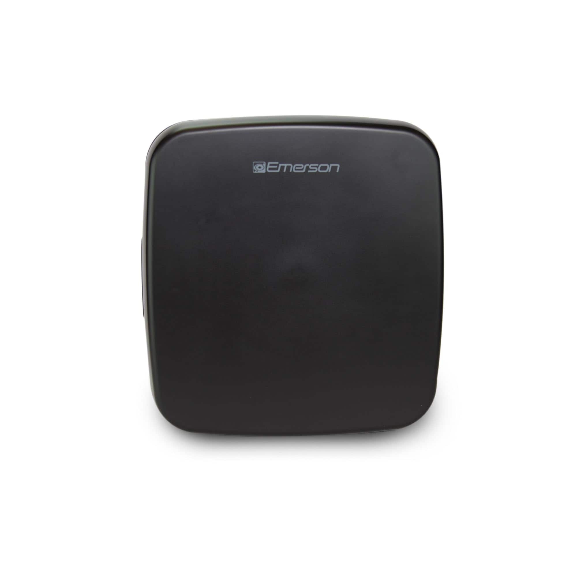 Front. Emerson - Emerson EFC-5001 Portable XL Mini Fridge Cooler for 12 Cans, 8L Capacity - Black.