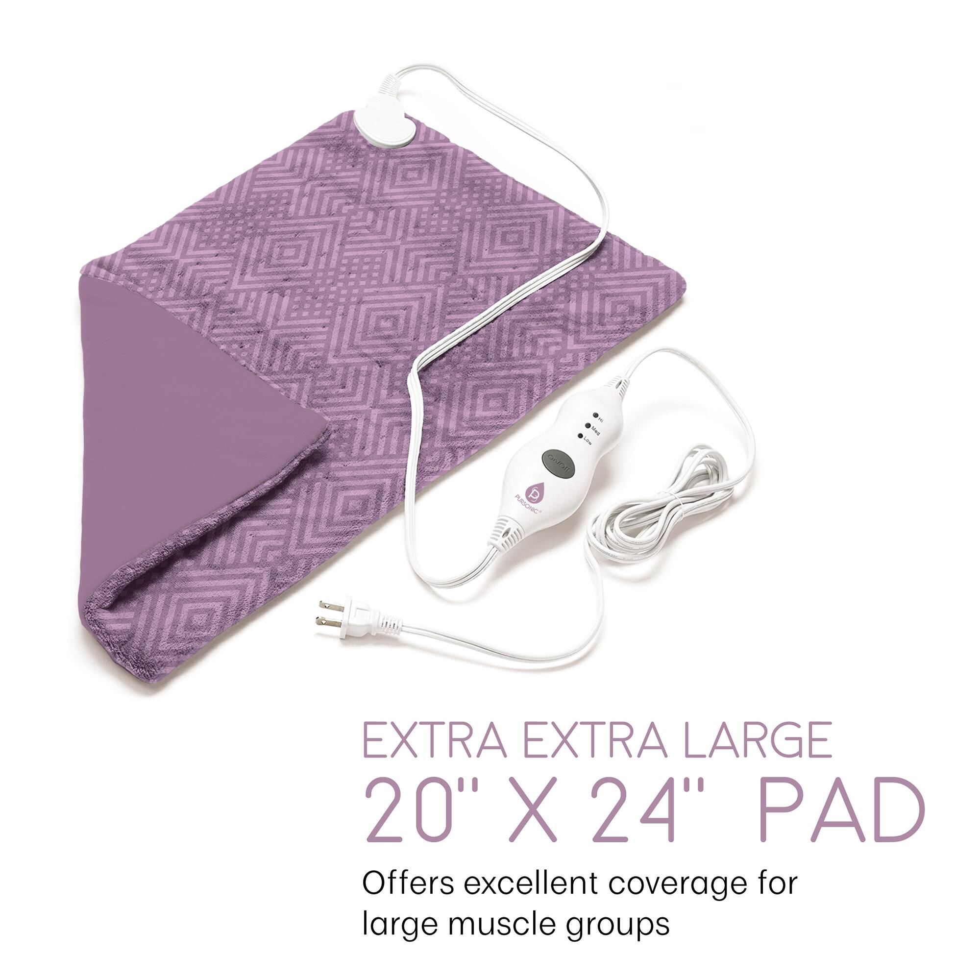 EXTRA EXTRA LARGE  
20" X 24" PAD  
Offers excellent coverage for large muscle groups