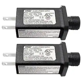 ACJPR - 4.5V LED Power Adapter – 2-Pack, 0.6A, Class 2, Waterproof, for Lights