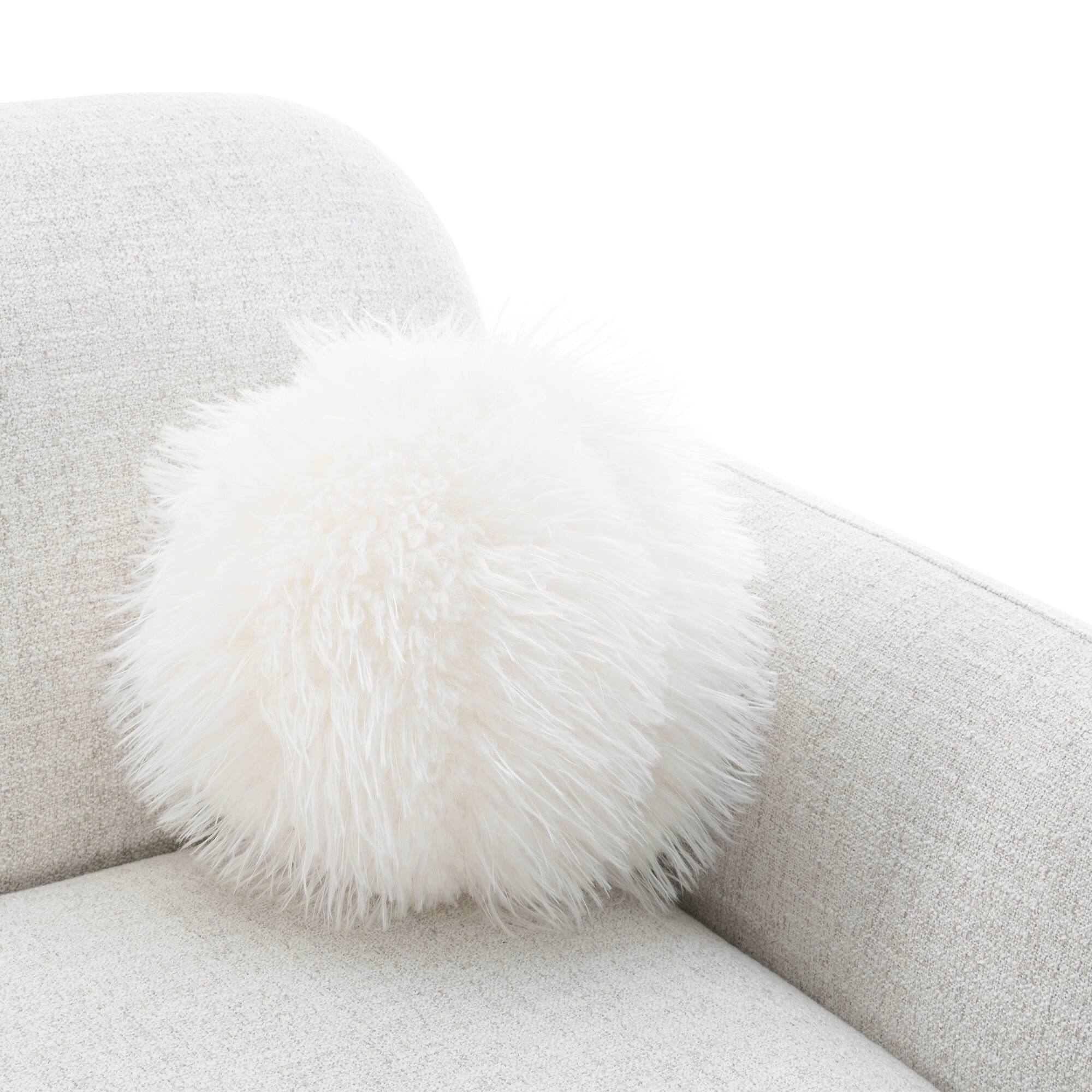 Alt View 7. Vaczon - Cozy Bench-Style Sofa with Soft Cushioning and Plush Accent Pillows, Ideal for Family Room or Lounge - Oat.