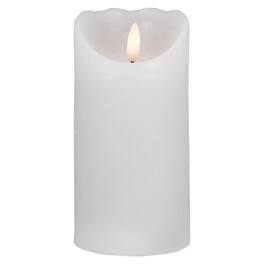 Northlight - LED Flameless Pillar Christmas Candle - 6" - White