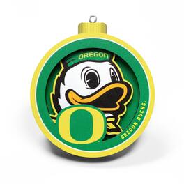 YouTheFan - Oregon Ducks 3D Logo Series Ornament - Multicolor