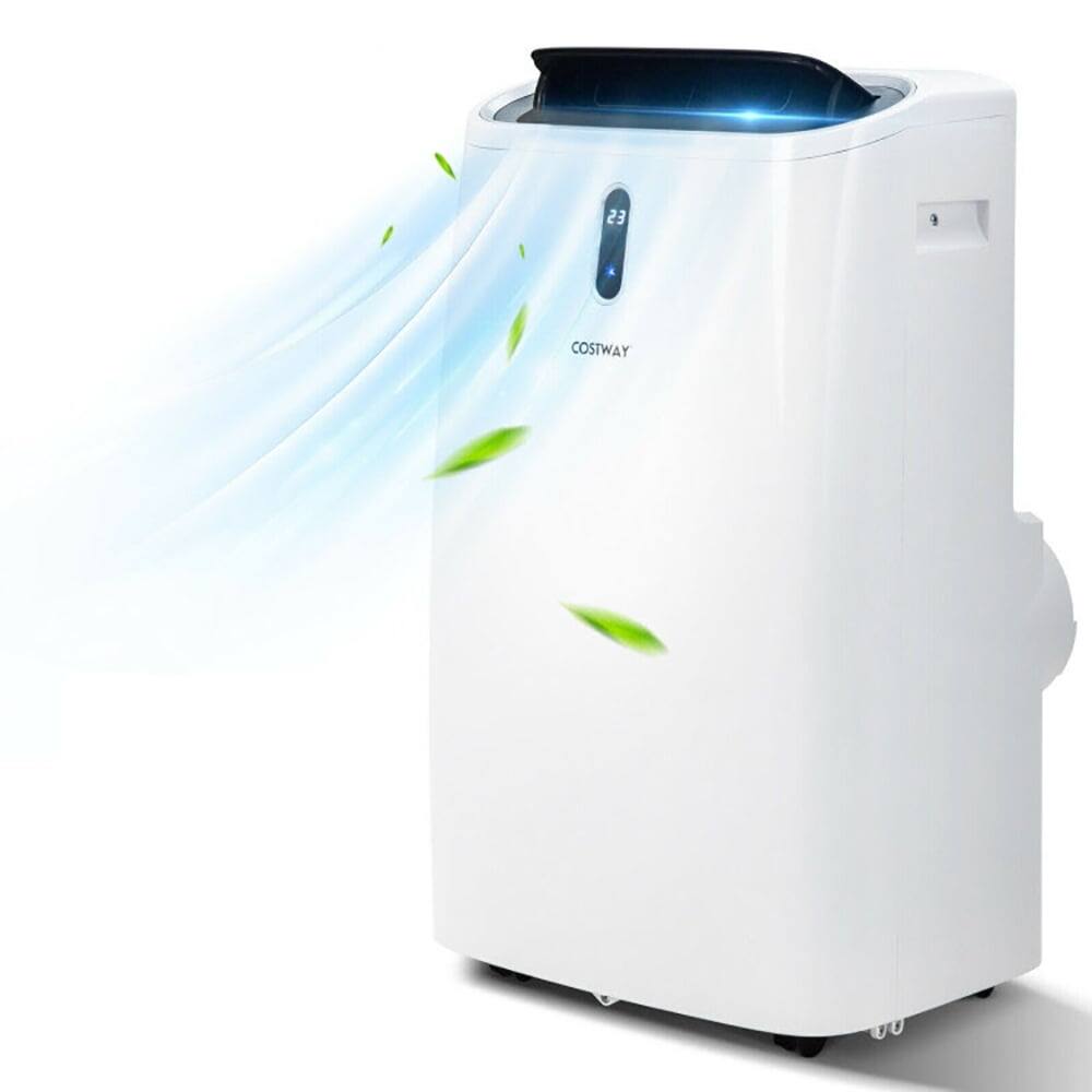 Resenkos - Air Conditioner, Cooler,12000 BTU Portable 4-in-1 Air Conditioner with Smart Control - White