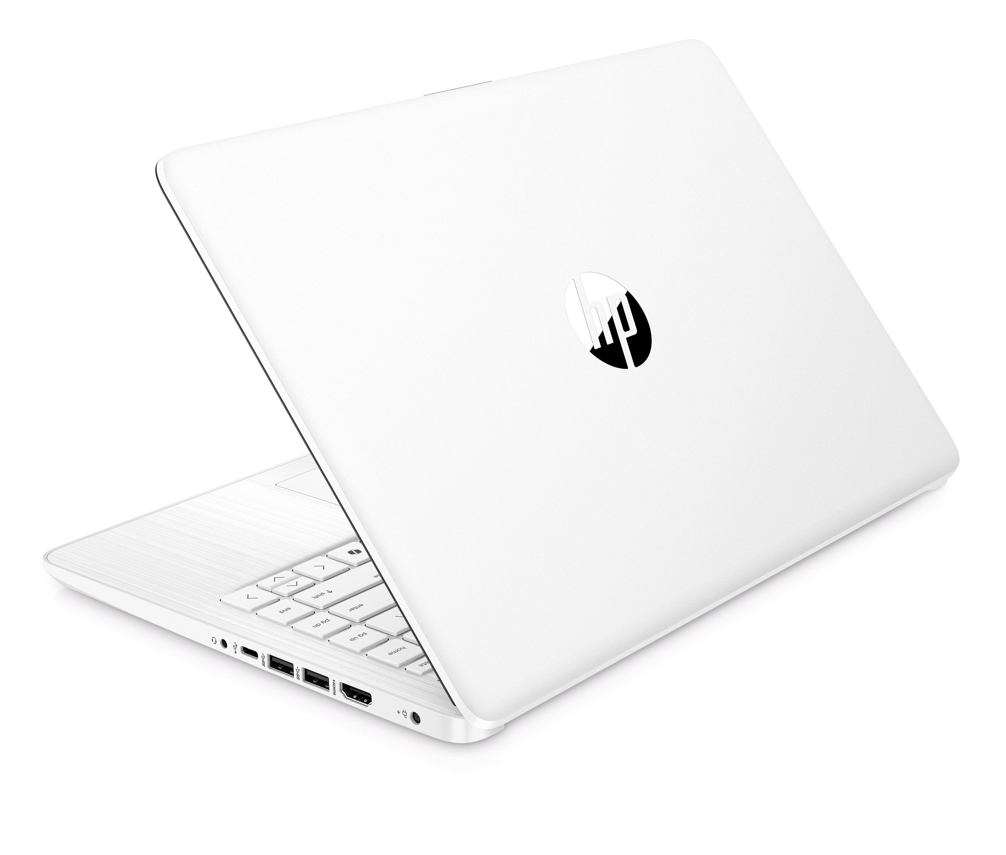 Alt View 3. HP - HP 14" HD Touchscreen Notebook Intel N150 4GB RAM 128GB SSD +  Wireless Mouse + Microsoft 365 - Snowflake White.