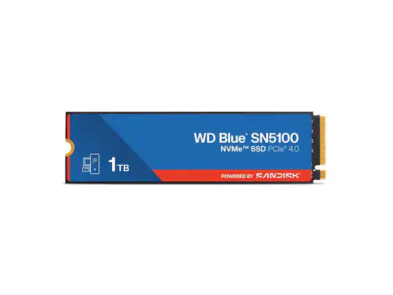 WD Blue SN5100
1TB
NVMe™ SSD PCIe® 4.0
POWERED BY SANDISK