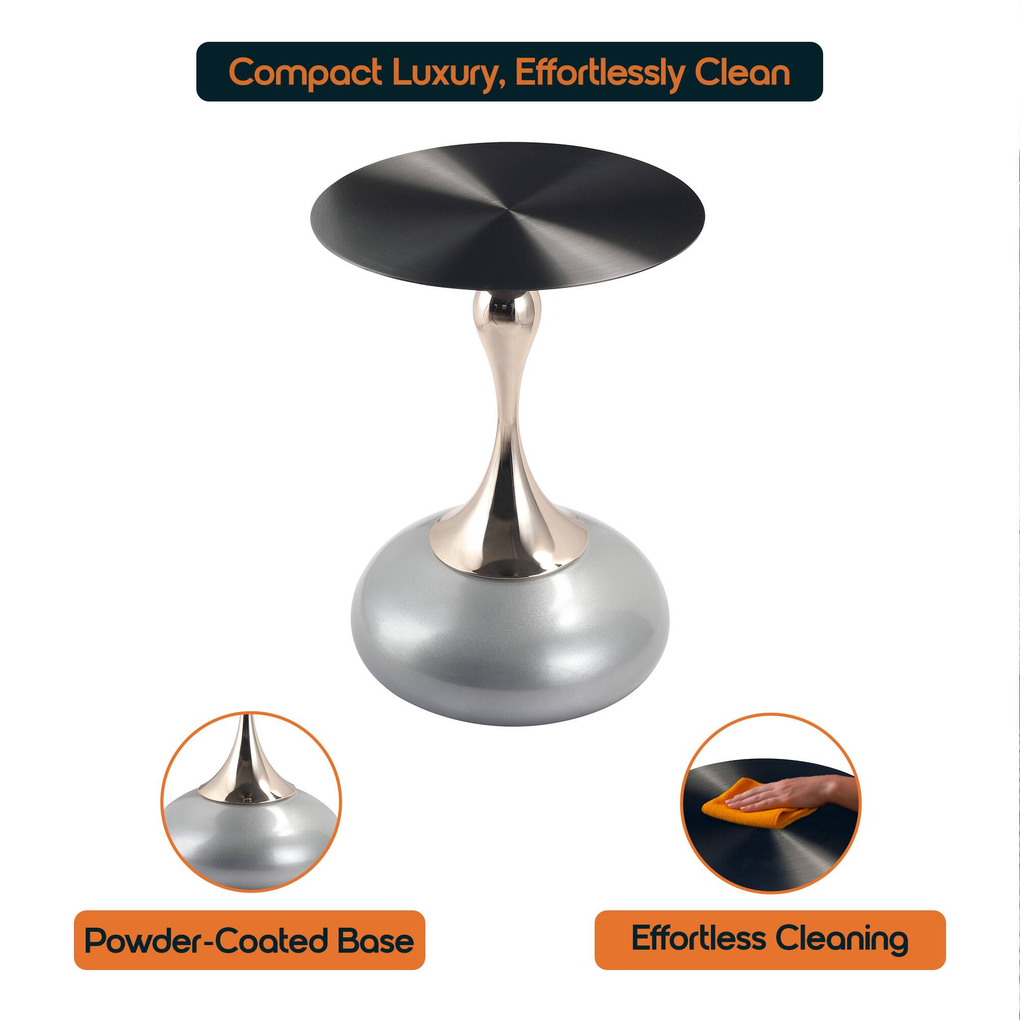 Compact Luxury, Effortlessly Clean

Powder-Coated Base

Effortless Cleaning