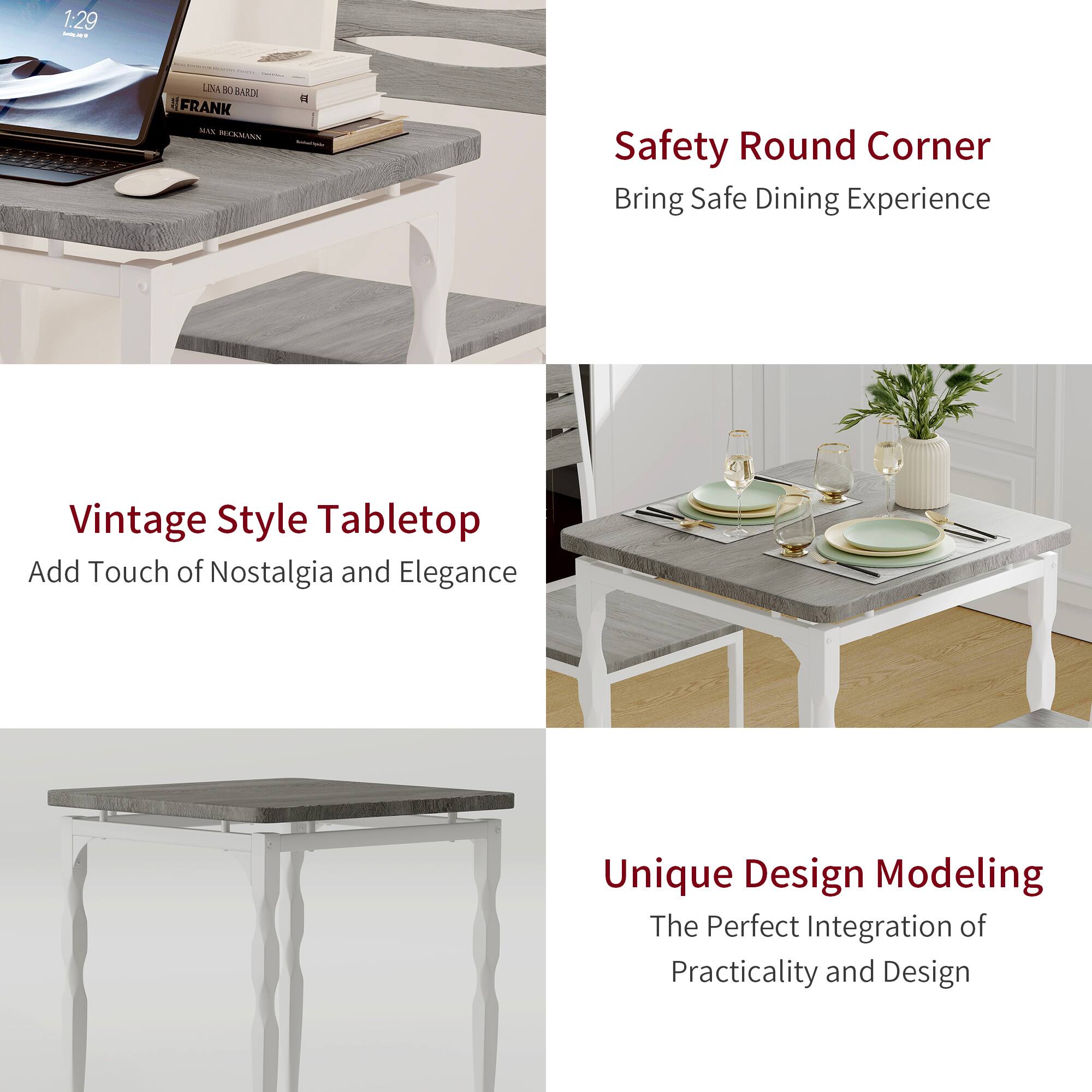 1:29 m. LKA to BARIX FRANK MAK RECANANX - - Safety Round Corner Bring Safe Dining Experience Vintage Style Tabletop Add Touch of Nostalgia and Elegance Unique Design Modeling The Perfect Integration of Practicality and Design

Vintage Style Tabletop  
Add Touch of Nostalgia and Elegance

Safety Round Corner  
Bring Safe Dining Experience

Unique Design Modeling  
The Perfect Integration of Practicality and Design