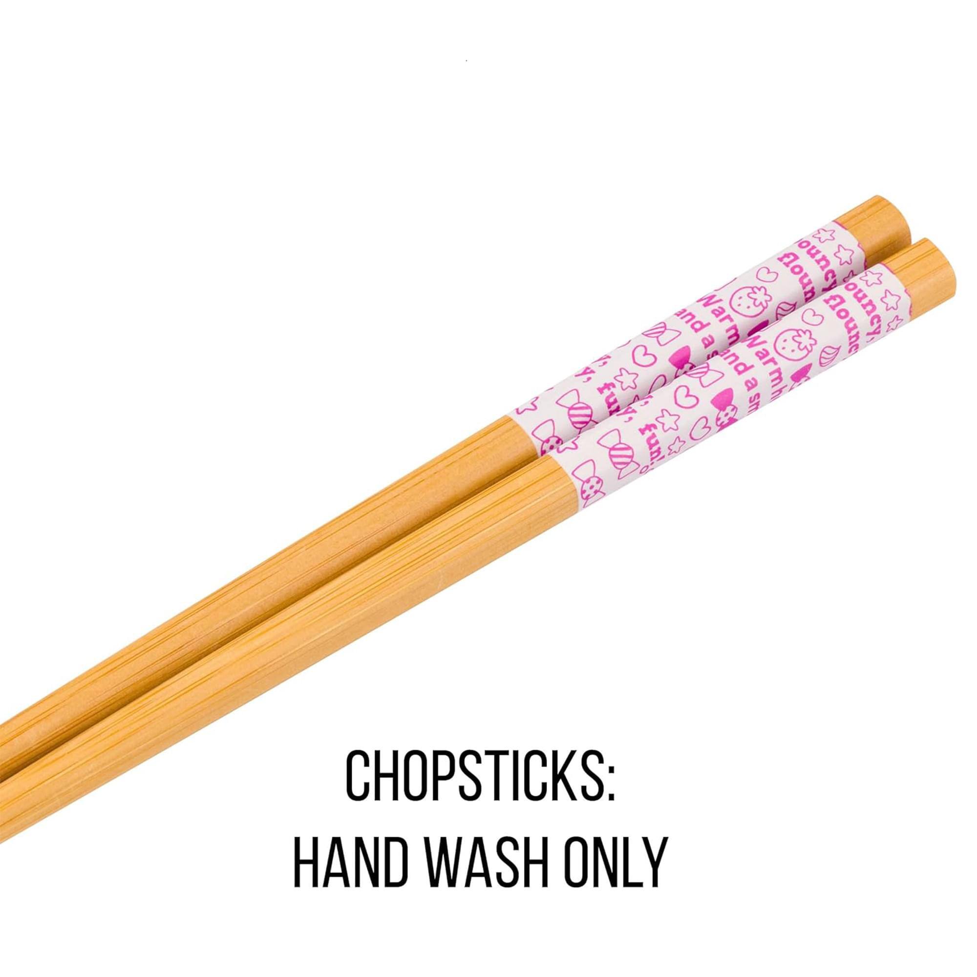 fluffy clouds and warm air, fun!  
CHOPSTICKS: HAND WASH ONLY
