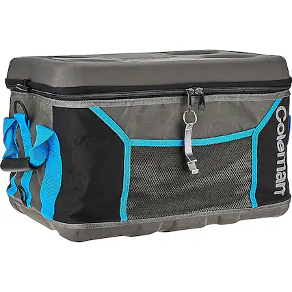 Front. Coleman - 45 Can Collapsible Sport Cooler ZIPPER - Black.