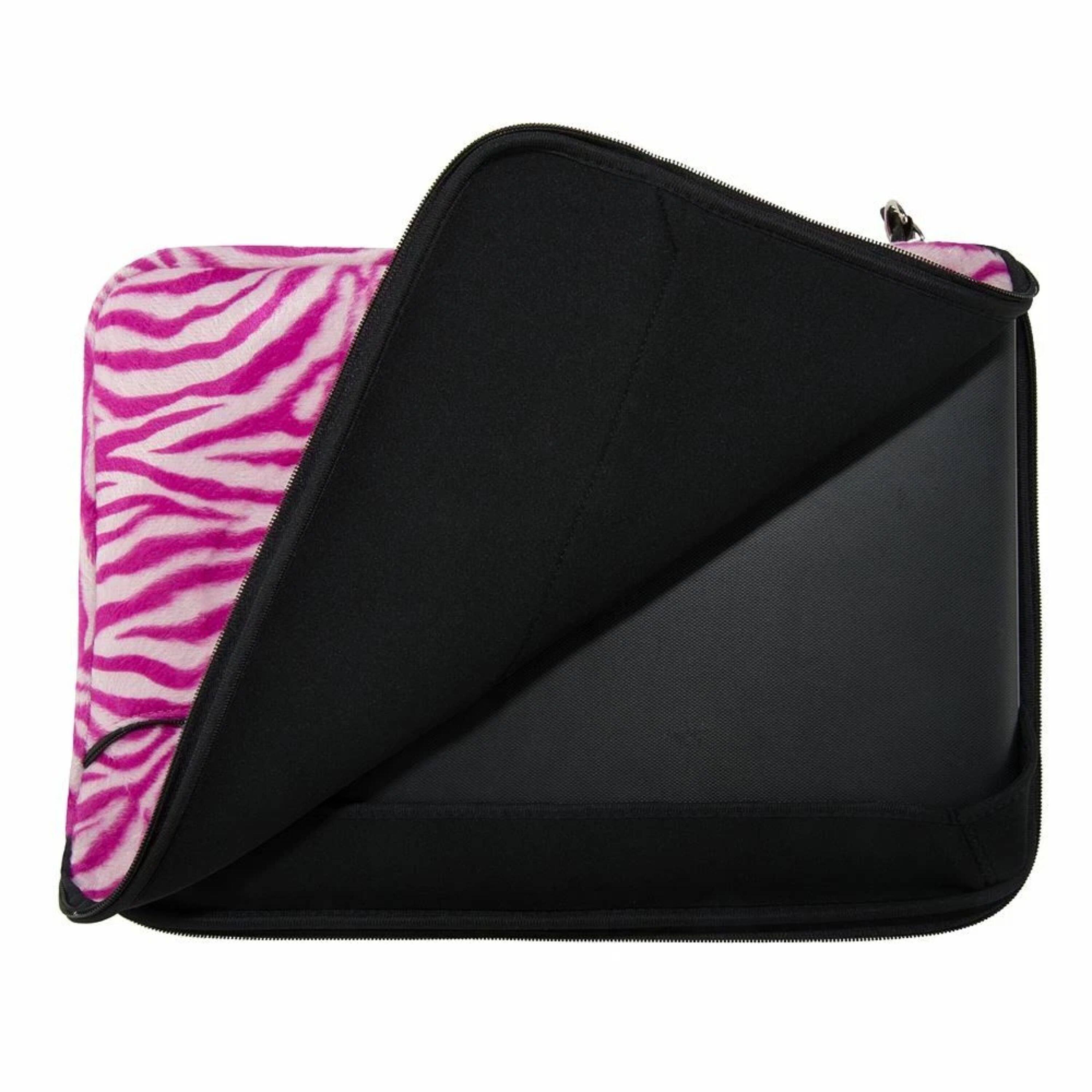 Left. Kitcheniva - Printed Laptop Sleeve Case Zip Bag For 16" Laptop - Pink.