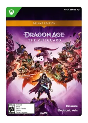 Xbox Series X Deluxe Edition Dragon Age: The Veilguard Mature 17+ Violence, Blood, Mature Themes, Nudity, ESRB Strong Language, Game by BioWare Electronic Arts. - M (Mature 17+)