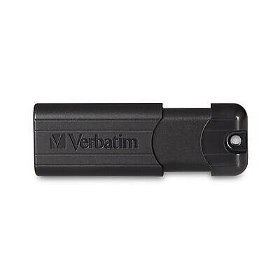 Alt View 4. Verbatim - PinStripe 32GB USB 3.2 Type-A Flash Drives, 10/Pack - Black.