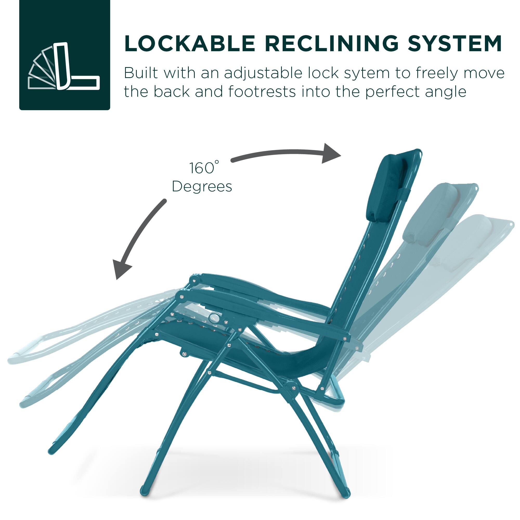 LOCKABLE RECLINING SYSTEM

Built with an adjustable lock system to freely move the back and footrests into the perfect angle. 160 Degrees.