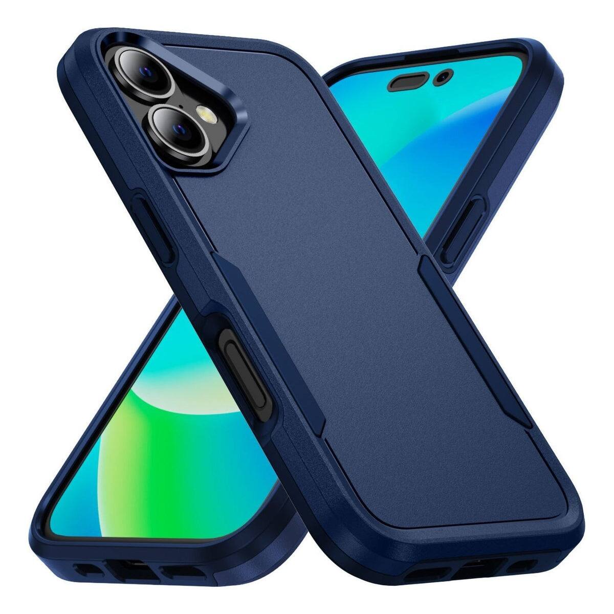 Front. Entronix - Entronix iPhone 16 Case - Sleek Dual-Layer Soft-Touch Protection - Navy.