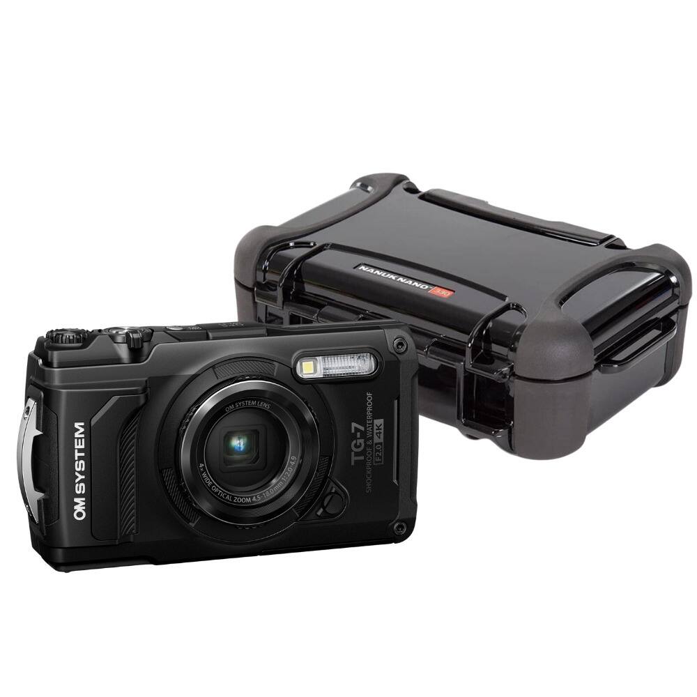 NANUK NANO 5RO SYSTEM OM SYSTEM LENS 4.9 WIDE GEZOZILOWORLSY 1:2.0-4.9 | WIDE OPTICAL ZOOM 4.5-18.0 4.5 180mm WATERPROOF 4K TG-7 a F2.0 SHOCKPROOF
