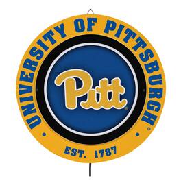 Evergreen Enterprises - Pitt Panthers 15" LED Round Metal Lit Wall Sign - Multicolor