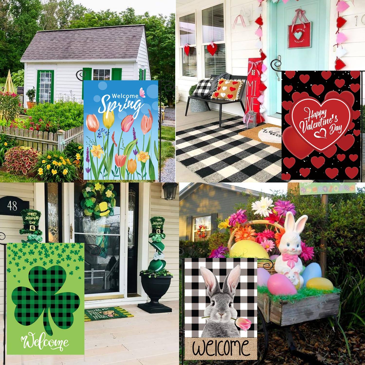 Welcome Spring  
Happy Valentine's Day  
Welcome  
Happy St. Patrick's Day  
Welcome