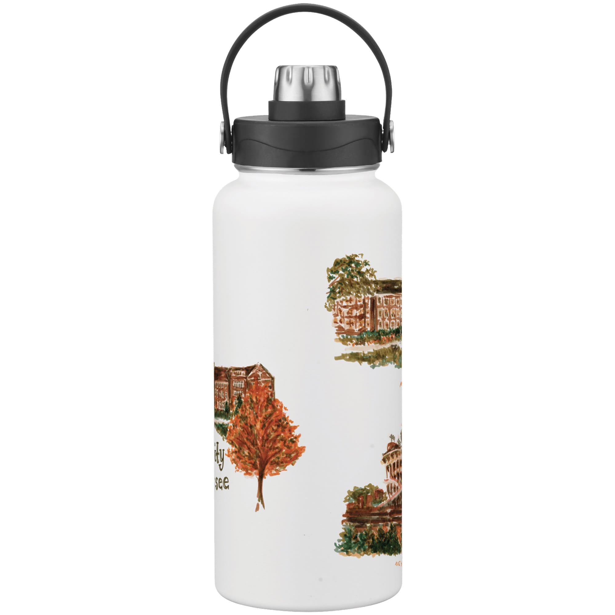 Alt View 1. Indigo Falls - Tennessee Volunteers Laura Wilcox Watercolors 34oz. Water Bottle - Multicolor.