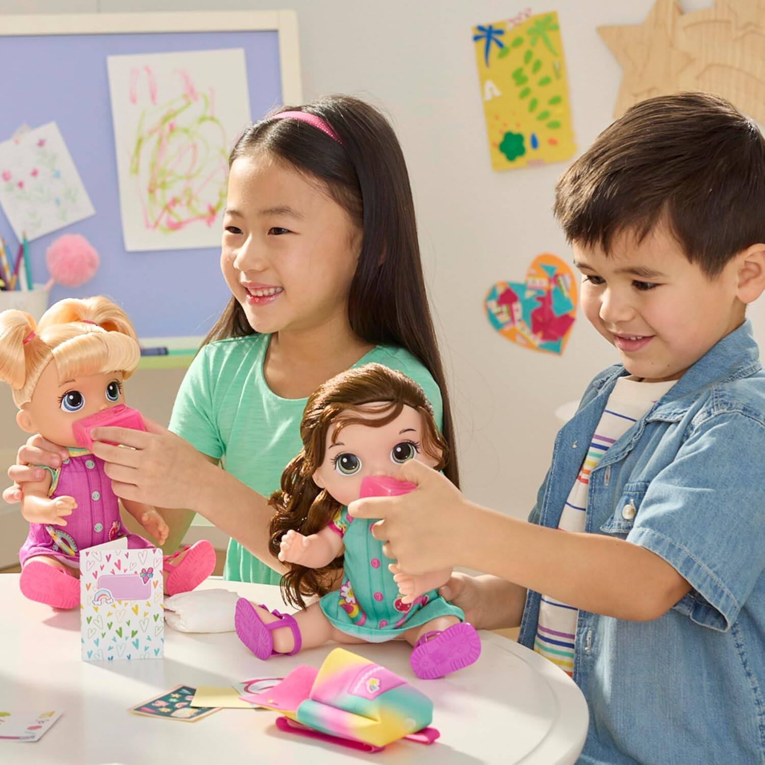 Alt View 4. Baby Alive - Baby Alive Time for School Baby Doll Set, 12 Inch, Brown Hair, Ages 3+.