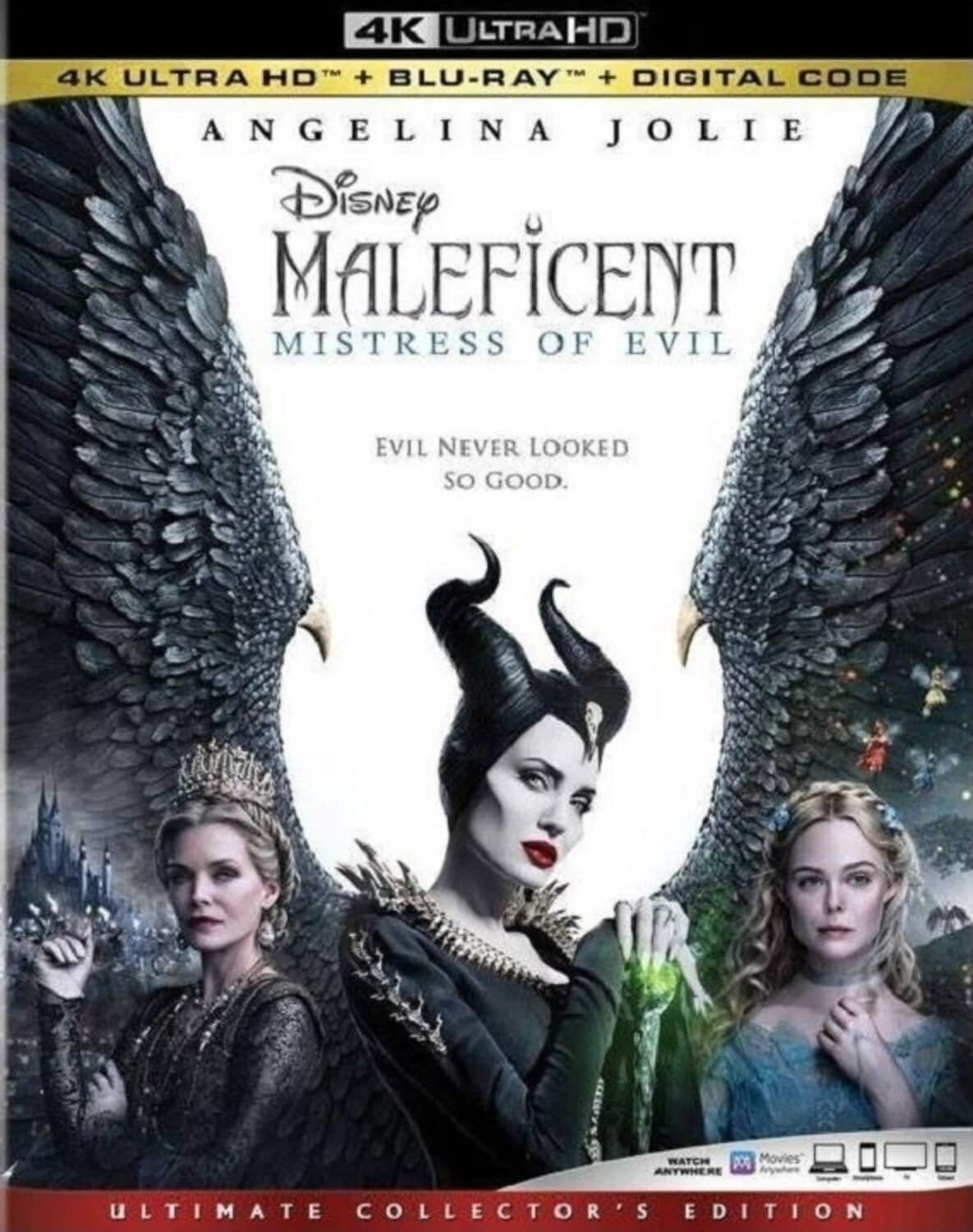 Front. Maleficent: Mistress of Evil   - 4K Blu-Ray.
