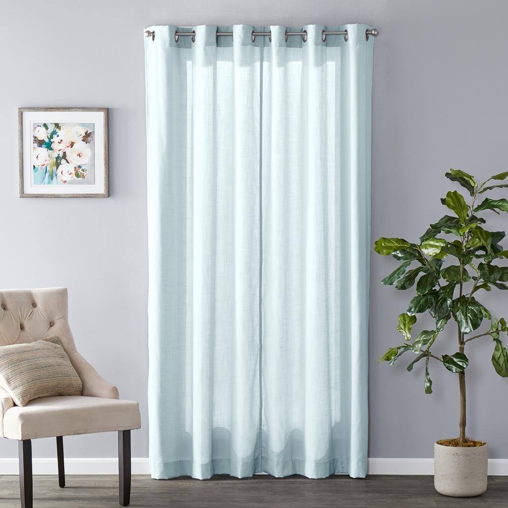Angle. SKL Home - SKL Home Saturday Knight Ltd Raine Light Filtering Sophisticated SunSafe Window Curtain Panel - 40" x 84" Sage - Sage.