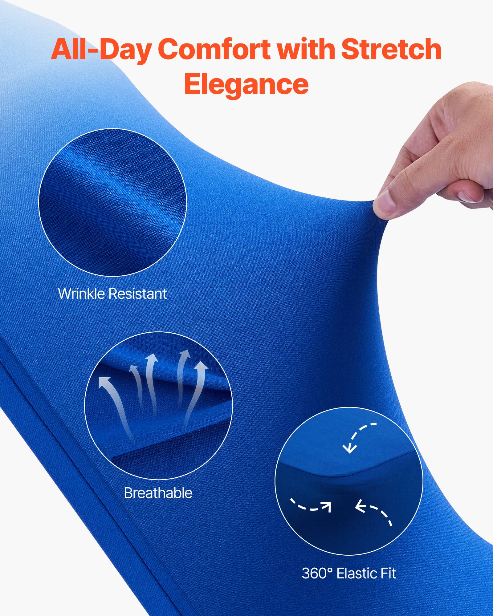 All-Day Comfort with Stretch Elegance

- Wrinkle Resistant
- Breathable
- 360° Elastic Fit