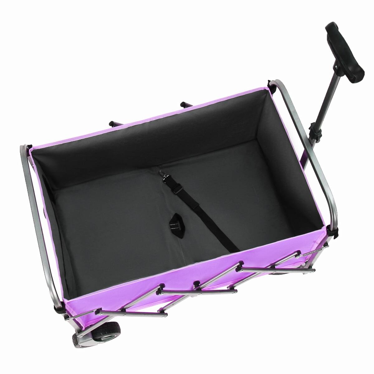 Alt View 6. Loheer - Loheer Heavy Duty Collapsible Wagon with Adjustable Handle and All Terrain Wheels, Purple.