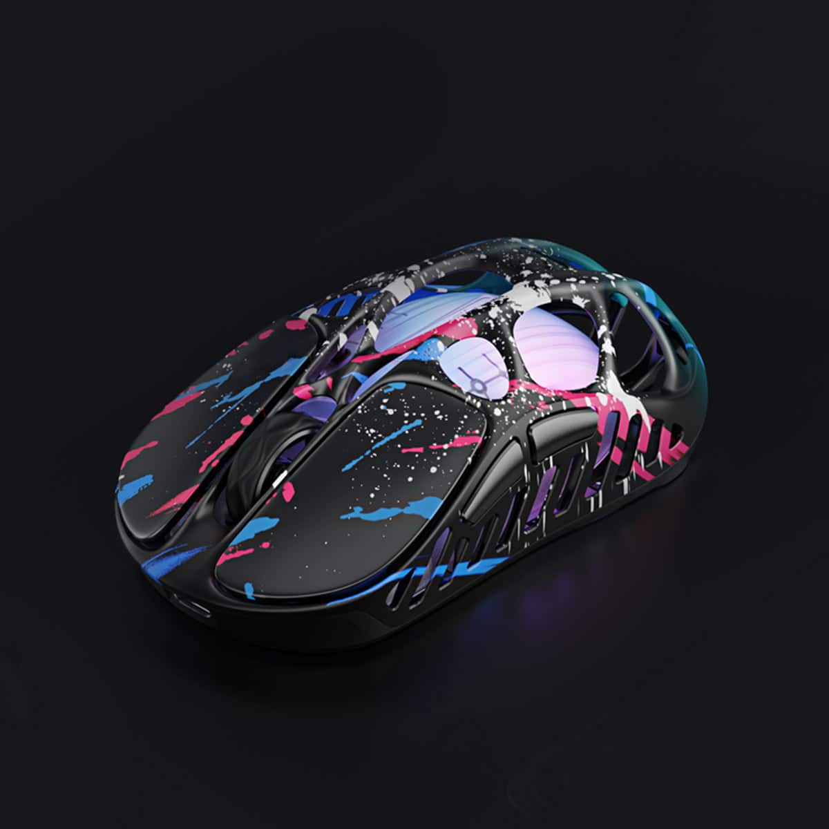 GravaStar - Mercury X Pro 8KHz Wireless Optical Gaming Mouse with 32000 DPI and 49g Magnesium Alloy Frame - Wireless - Neon Grafitti